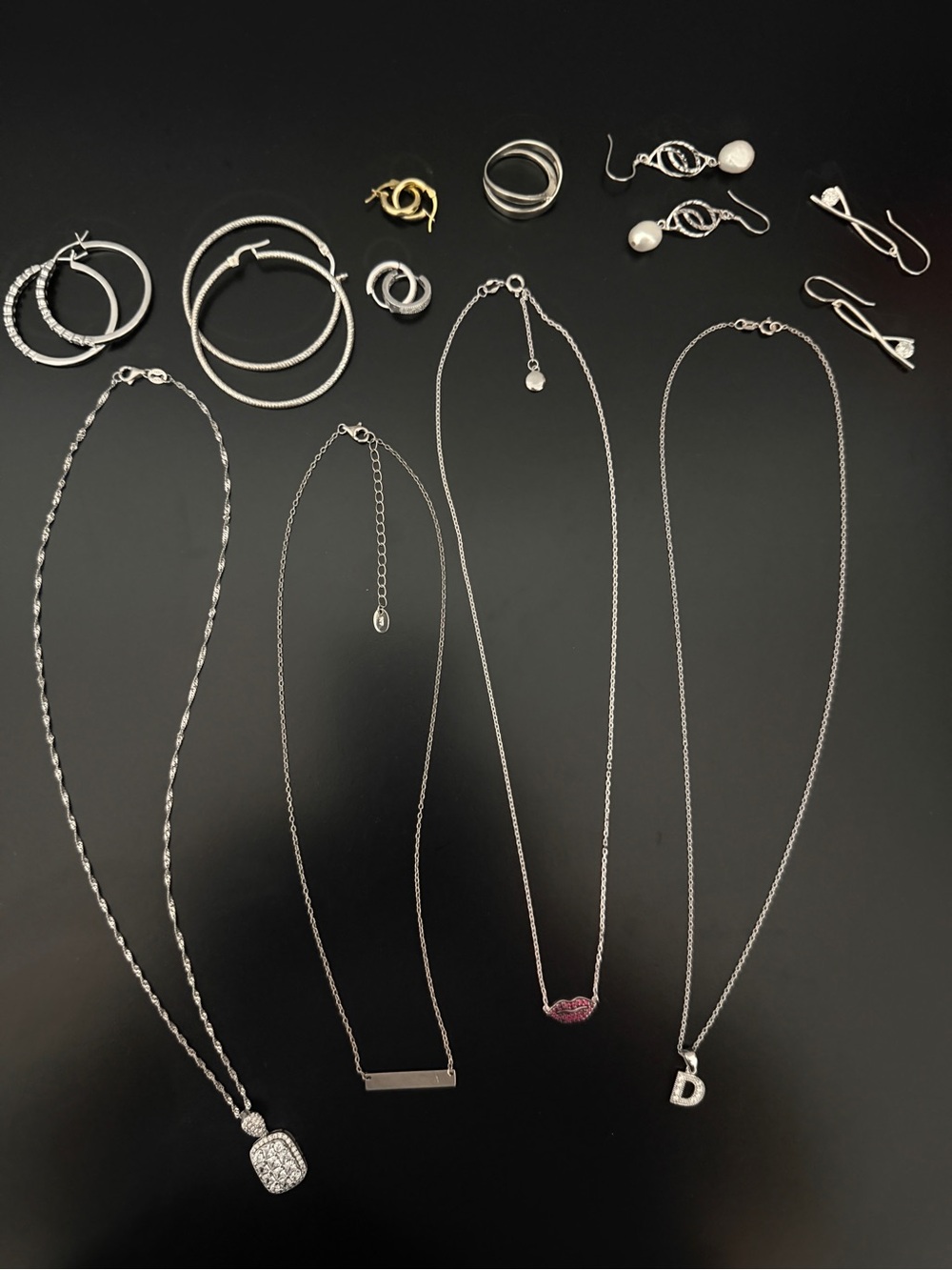 Sterling Silver Jewelry Bundle - Necklaces, Earrings, and rings